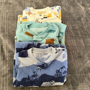 Carter's Cozy Fleece Pajama Set - Blue, Green, Yellow